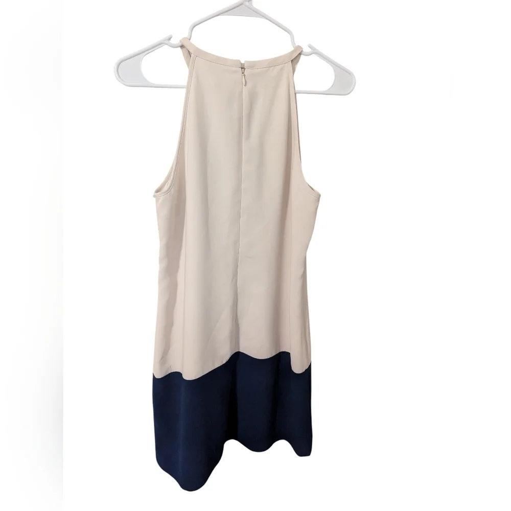 Banana Republic, Cream Sleeveless Colorblock Dress, Size 8p